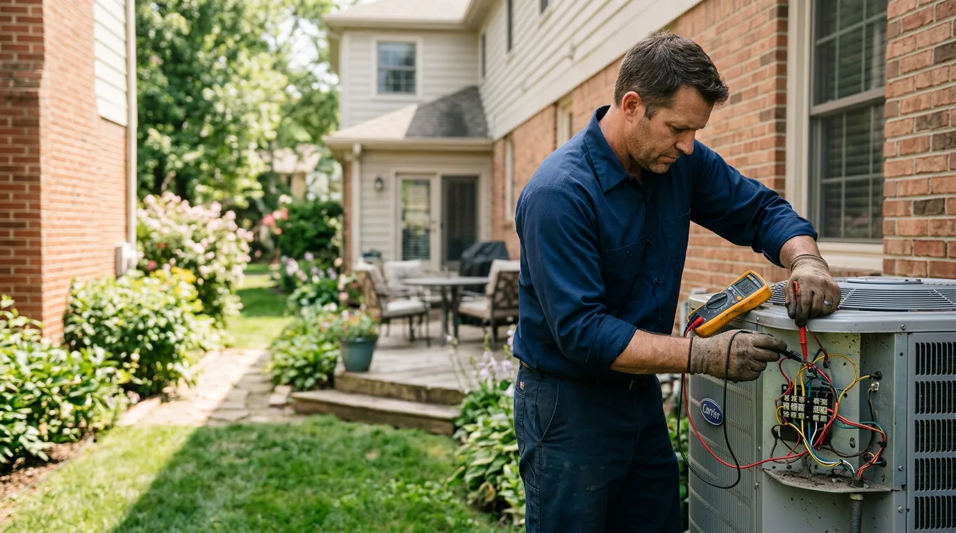 HVAC technician working near Chester, IL